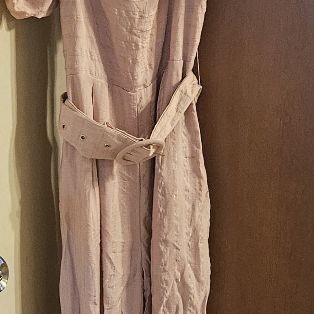 Elegant Blush Wide Leg Jumpsuit